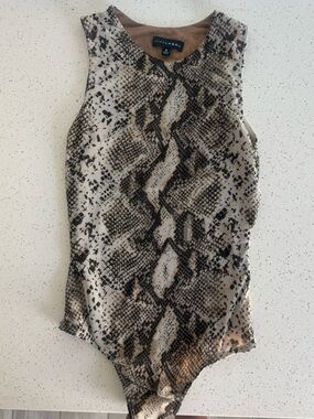JLUXLABEL Snake Print Bodysuit